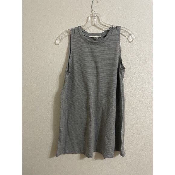 bcbgeneration, Grey Striped Open Back Tank Top, Size XS - Picture 1 of 4